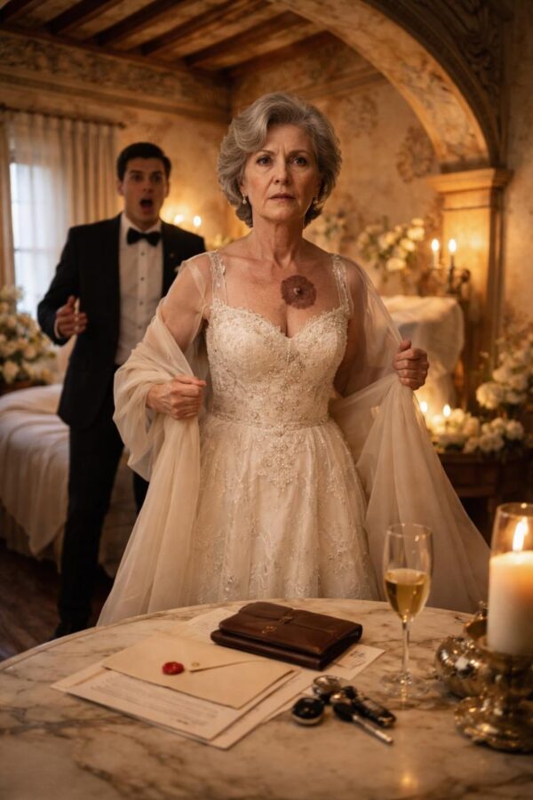 Az esküvőnk éjszakáján a hatvanéves feleségem lassan leengedte a kendőjét, felfedett egy jegyet a vállán, és azt suttogta: „Mielőtt megérintenél, tudnod kell, ki vagyok valójában”