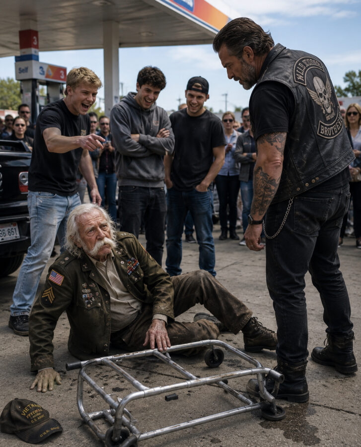 A huligánok odamentek, és mindenki szeme láttára gúnyolni kezdtek egy 78 éves veteránt... De amikor egy motoros meglátta, mi történik, odalépett hozzájuk – és amit ezután tett, minden jelenlévőt sokkolt...